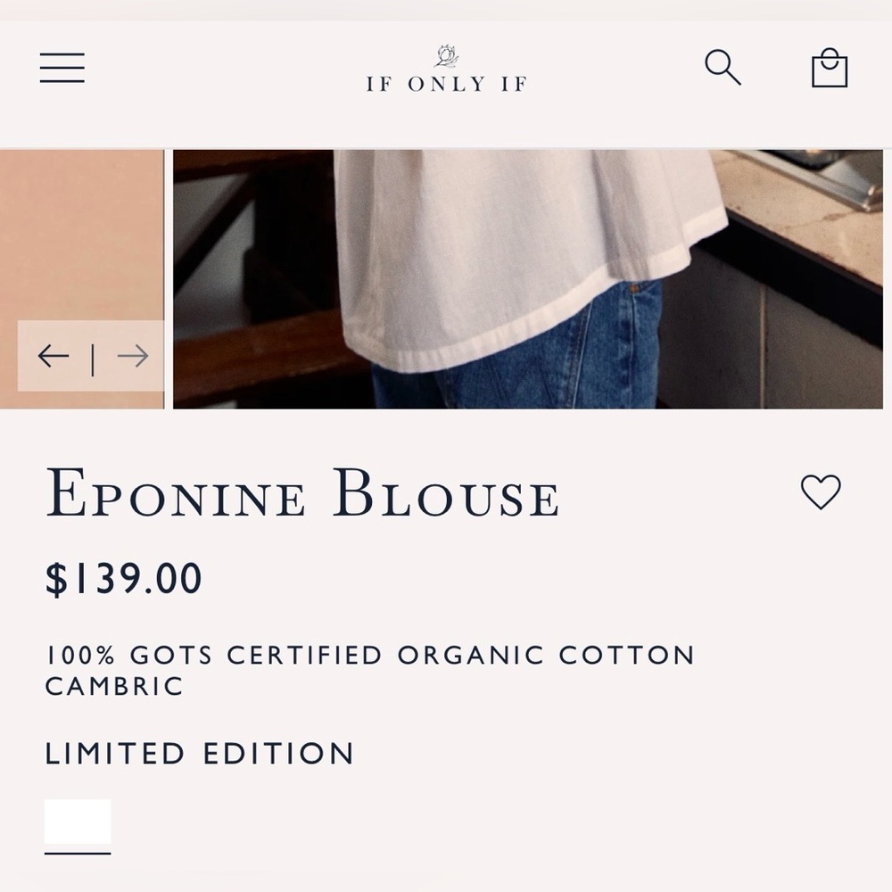 NWOT If Only If Eponine Blouse in white size XS Small - Picture 16 of 16